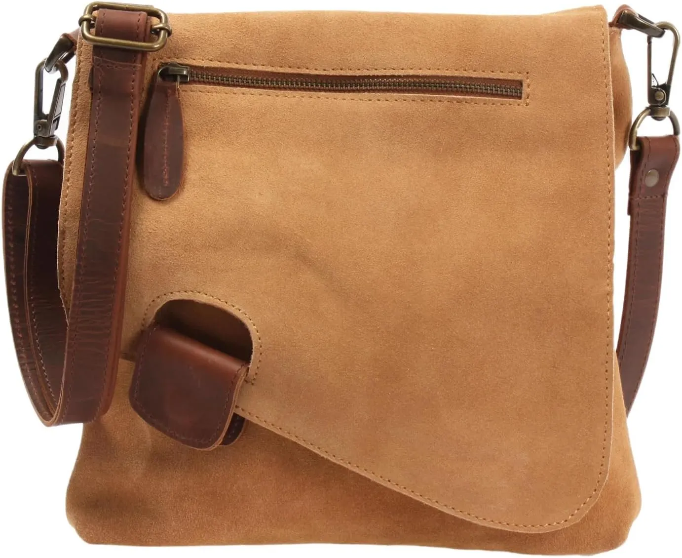 Women's Cowhide Leather Crossbody Shoulder Bag Small Messenger Purse Sling Satchel Bag For Work Business Travel
