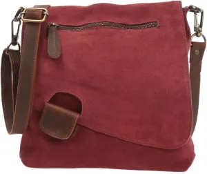 Women's Cowhide Leather Crossbody Shoulder Bag Small Messenger Purse Sling Satchel Bag For Work Business Travel