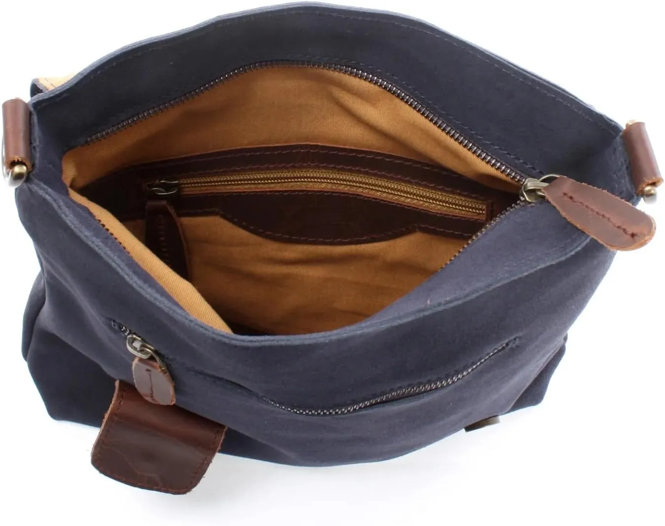 Women's Cowhide Leather Crossbody Shoulder Bag Small Messenger Purse Sling Satchel Bag For Work Business Travel
