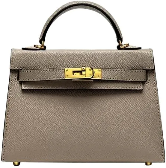 Women's Crossbody Bag PU Leather - Small Lightweight Purse with Adjustable Strap, 9Color Options for Fashion Ladies (KHAKI)