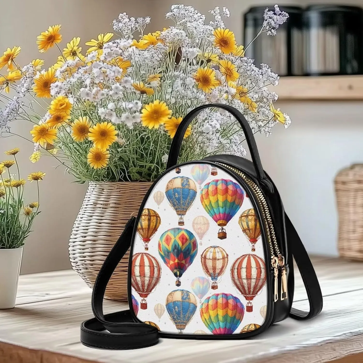 Women's Crossbody Handbags Owls Small Travel Purses Phone Bag, Butterfly Cross Body Bag Zipper Top Handle Purse