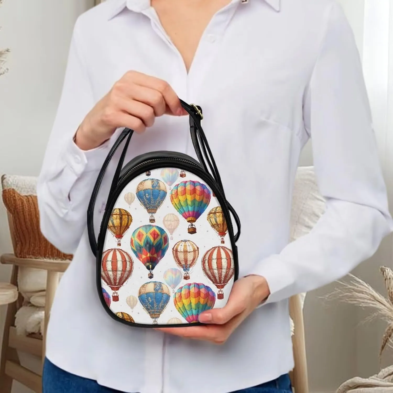 Women's Crossbody Handbags Owls Small Travel Purses Phone Bag, Butterfly Cross Body Bag Zipper Top Handle Purse