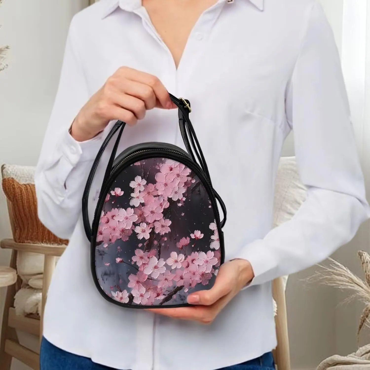 Women's Crossbody Handbags Owls Small Travel Purses Phone Bag, Butterfly Cross Body Bag Zipper Top Handle Purse