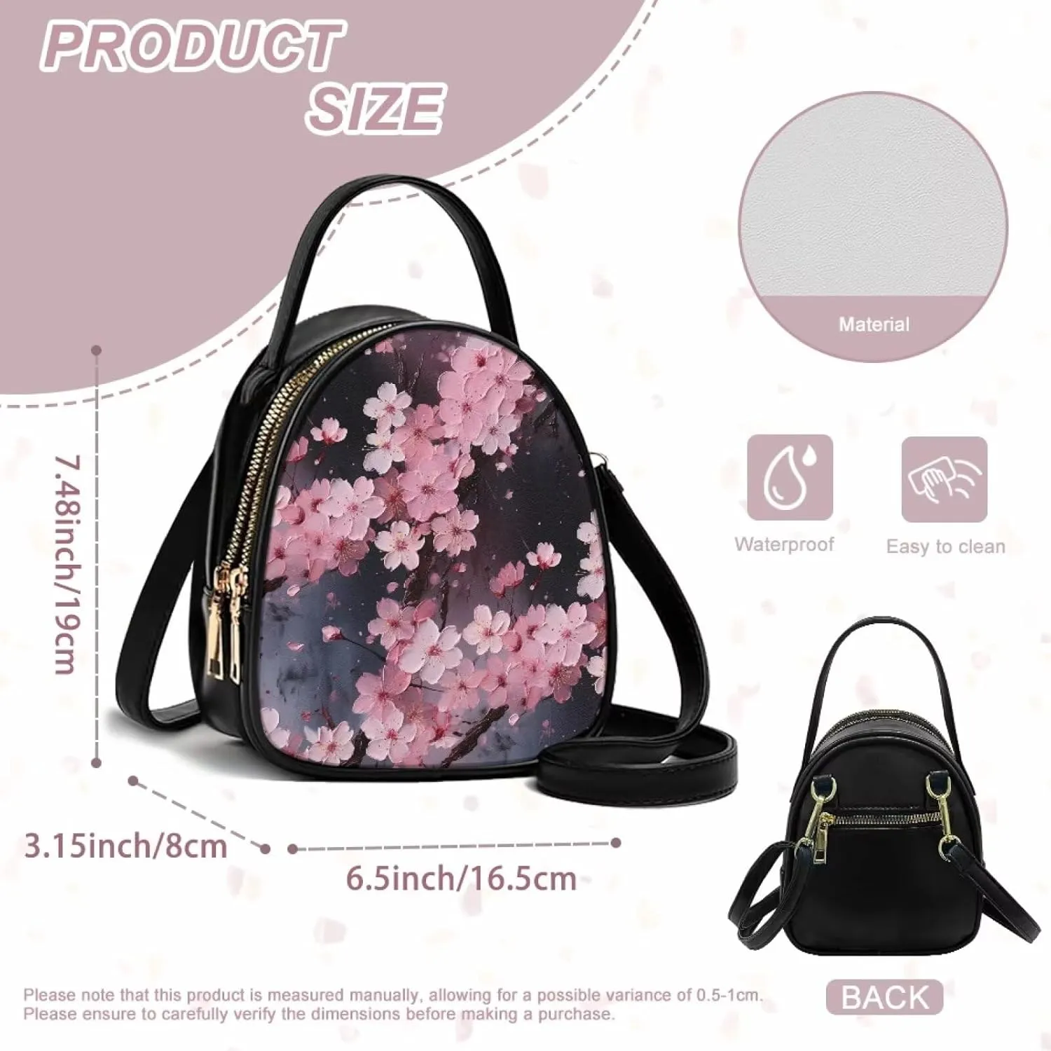 Women's Crossbody Handbags Owls Small Travel Purses Phone Bag, Butterfly Cross Body Bag Zipper Top Handle Purse