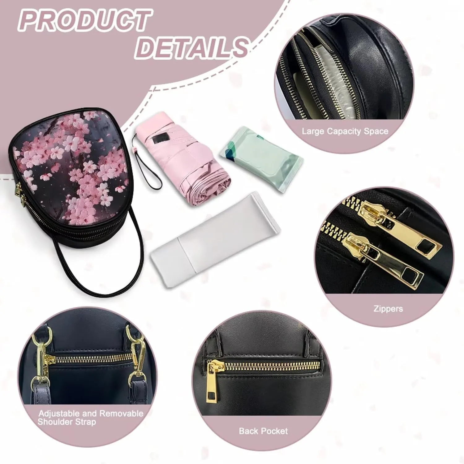 Women's Crossbody Handbags Owls Small Travel Purses Phone Bag, Butterfly Cross Body Bag Zipper Top Handle Purse
