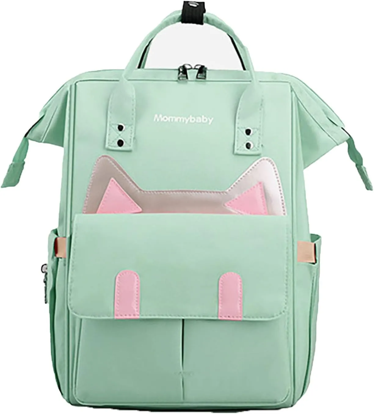 Womens Diaper Changing Backpack Nurse Backpack Waterproof Multi Function Travel Diaper Bag with Insulated Pockets (Green)