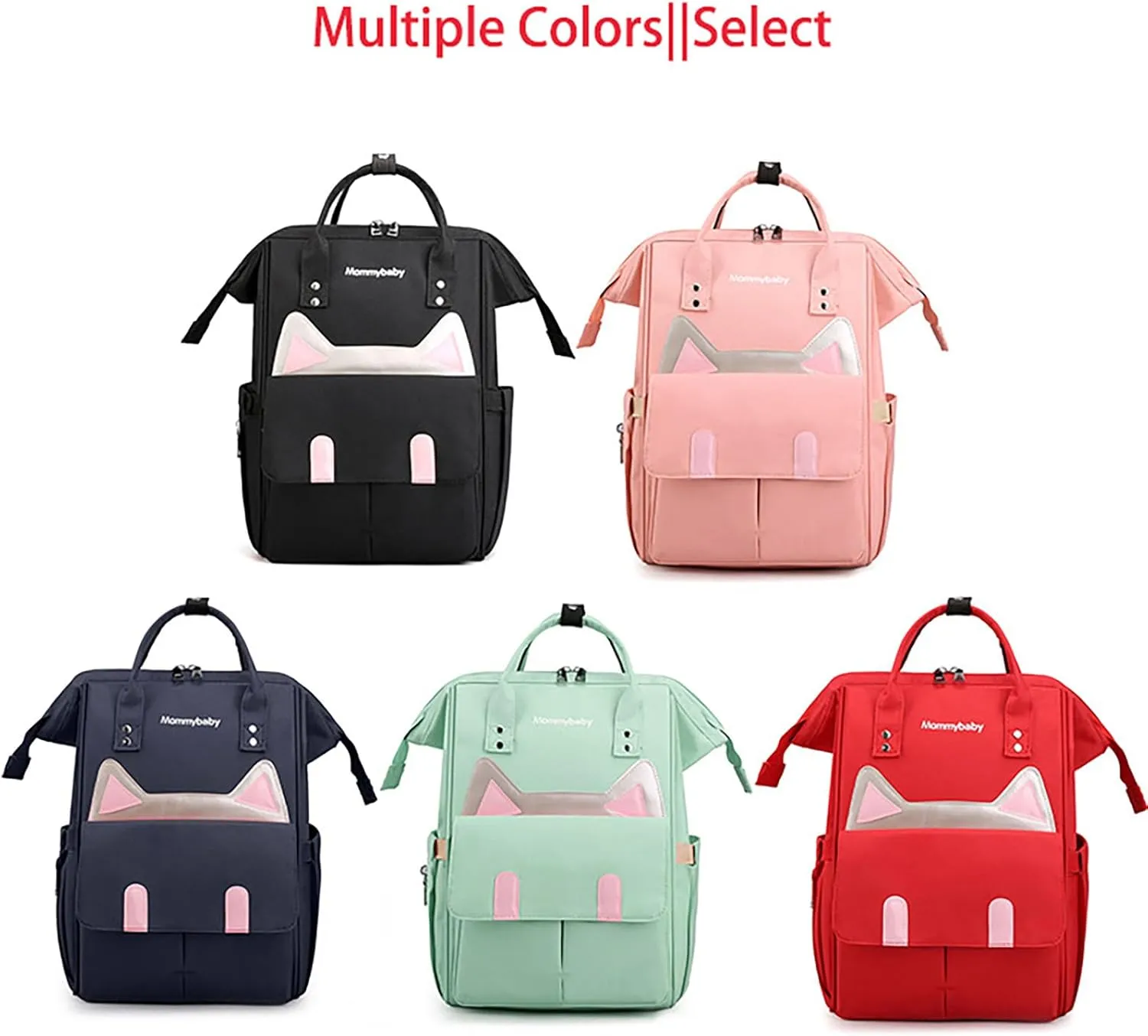 Womens Diaper Changing Backpack Nurse Backpack Waterproof Multi Function Travel Diaper Bag with Insulated Pockets (Green)