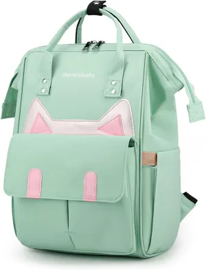 Womens Diaper Changing Backpack Nurse Backpack Waterproof Multi Function Travel Diaper Bag with Insulated Pockets (Green)