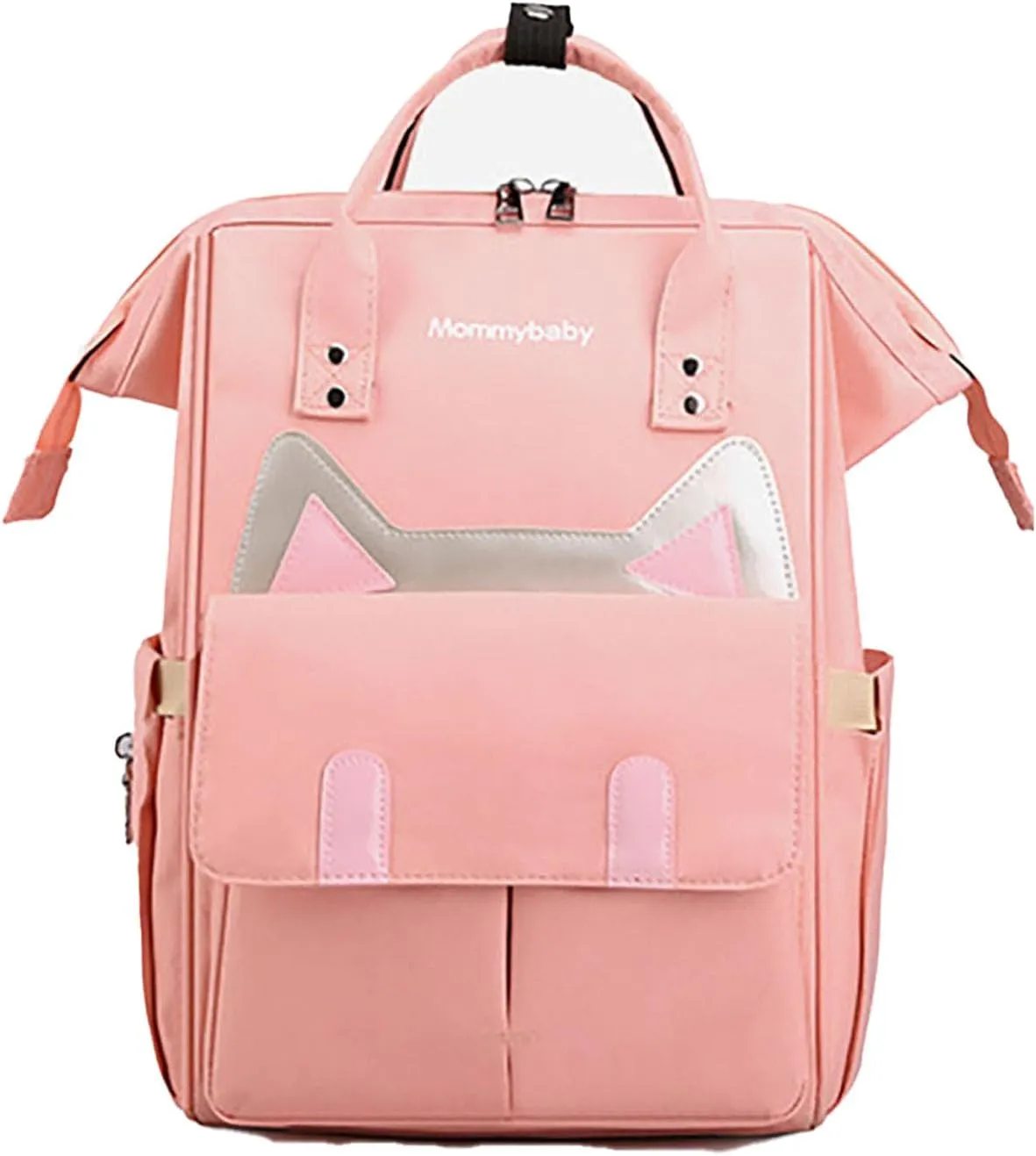 Womens Diaper Changing Backpack Nurse Backpack Waterproof Multi Function Travel Diaper Bag with Insulated Pockets (Pink)