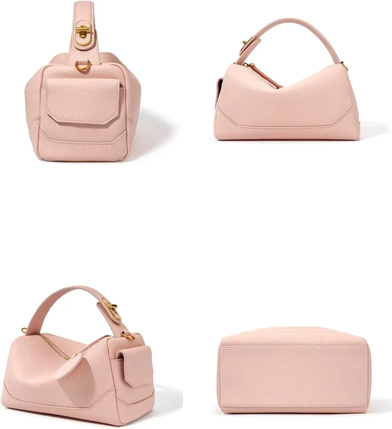 Women's Genuine Leather Handbag Stylish Shoulder Crossbody Armpit Bag Pillow Bag Versatile Hand Carry Hobo Togo Stylish