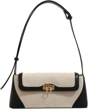 Women’s Hobo Handbag Canvas Trendy Shoulder Bag Purse Y2k Vintage Color Block Street Underarm Bag 2025