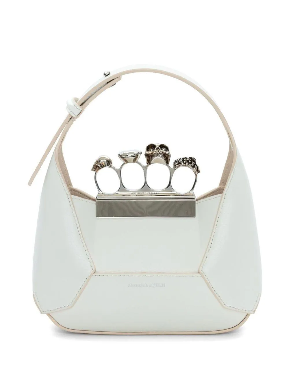 Women's Jewelled Hobo Mini in Soft Ivory | 731136DYTAB9210