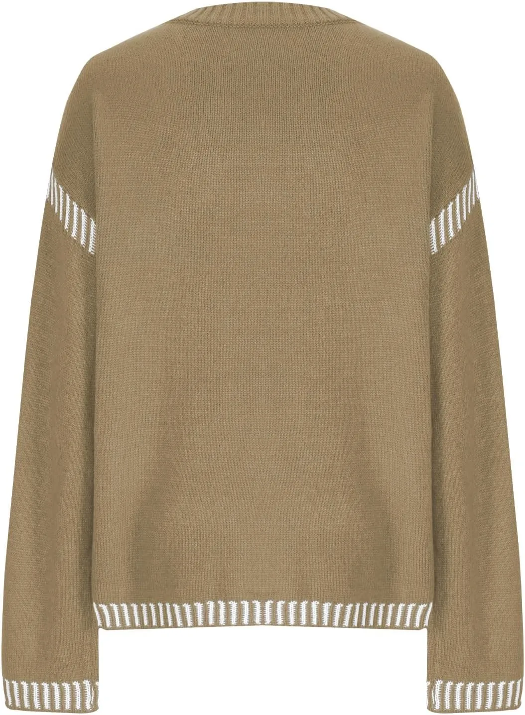 Womens Oversized Crewneck Sweatshirts Trendy 2024 Fall Long Sleeve Loose Knitted Pullover Sweater Tops Winter Outfits