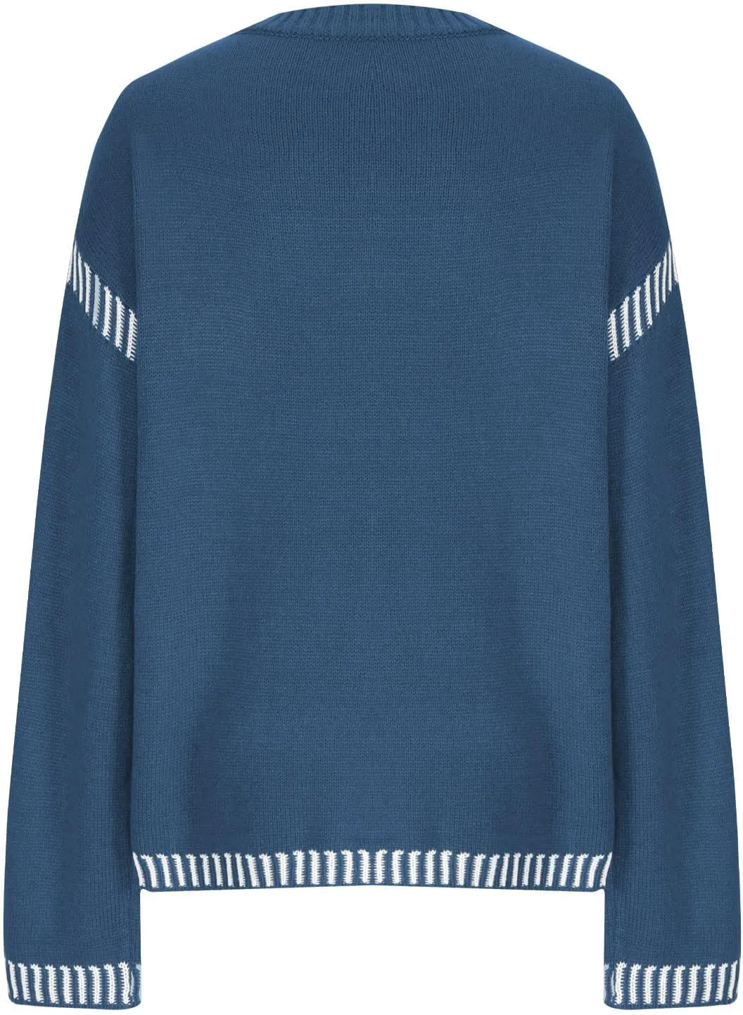Womens Oversized Crewneck Sweatshirts Trendy 2024 Fall Long Sleeve Loose Knitted Pullover Sweater Tops Winter Outfits