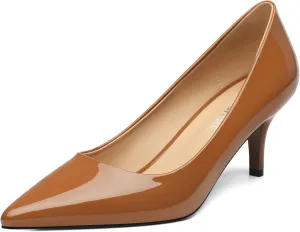 Women's Pumps Pointed Closed Toe Low Heels Comfortable Dress Shoes for Work Business Office Wedding Casual 2.3 Inch