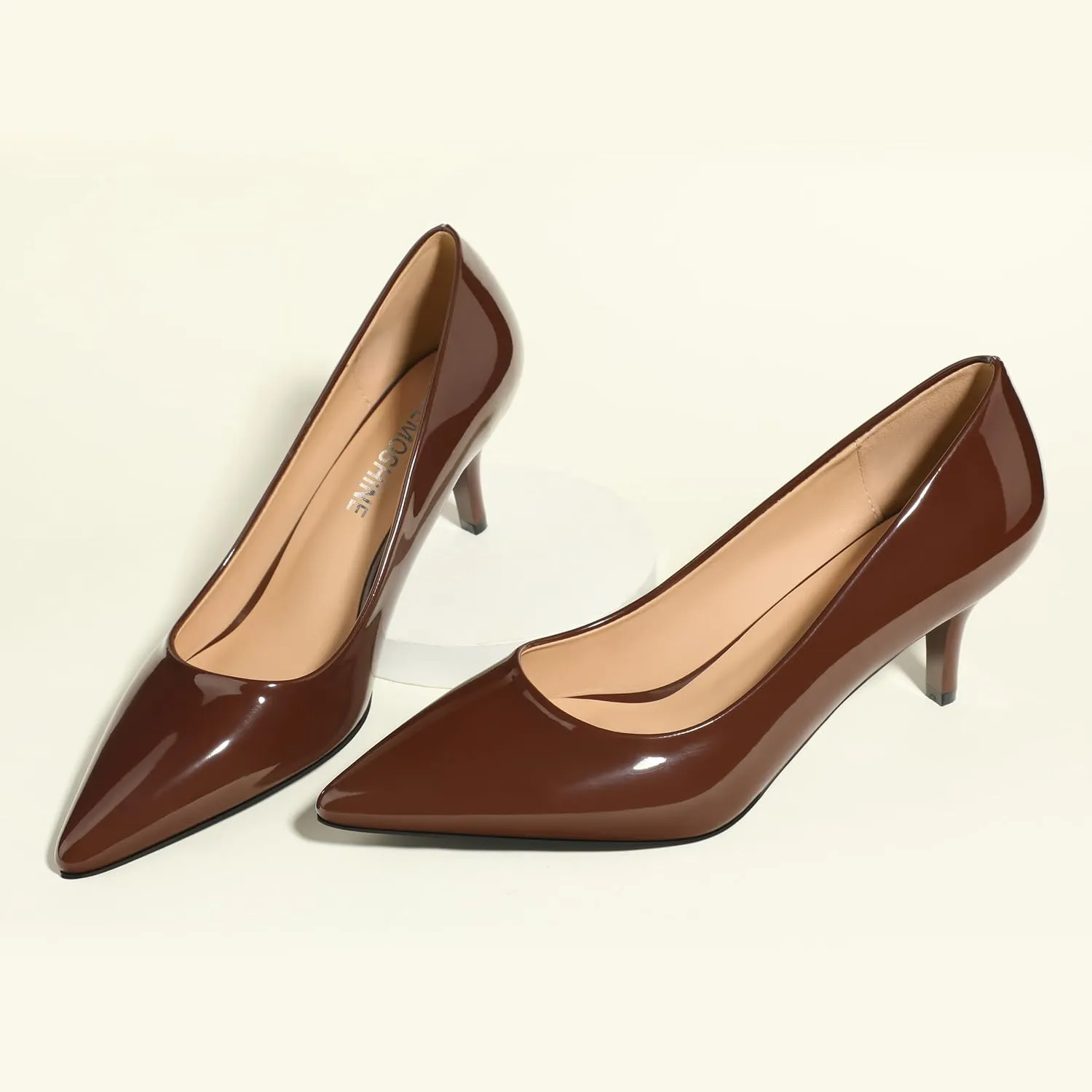 Women's Pumps Pointed Closed Toe Low Heels Comfortable Dress Shoes for Work Business Office Wedding Casual 2.3 Inch