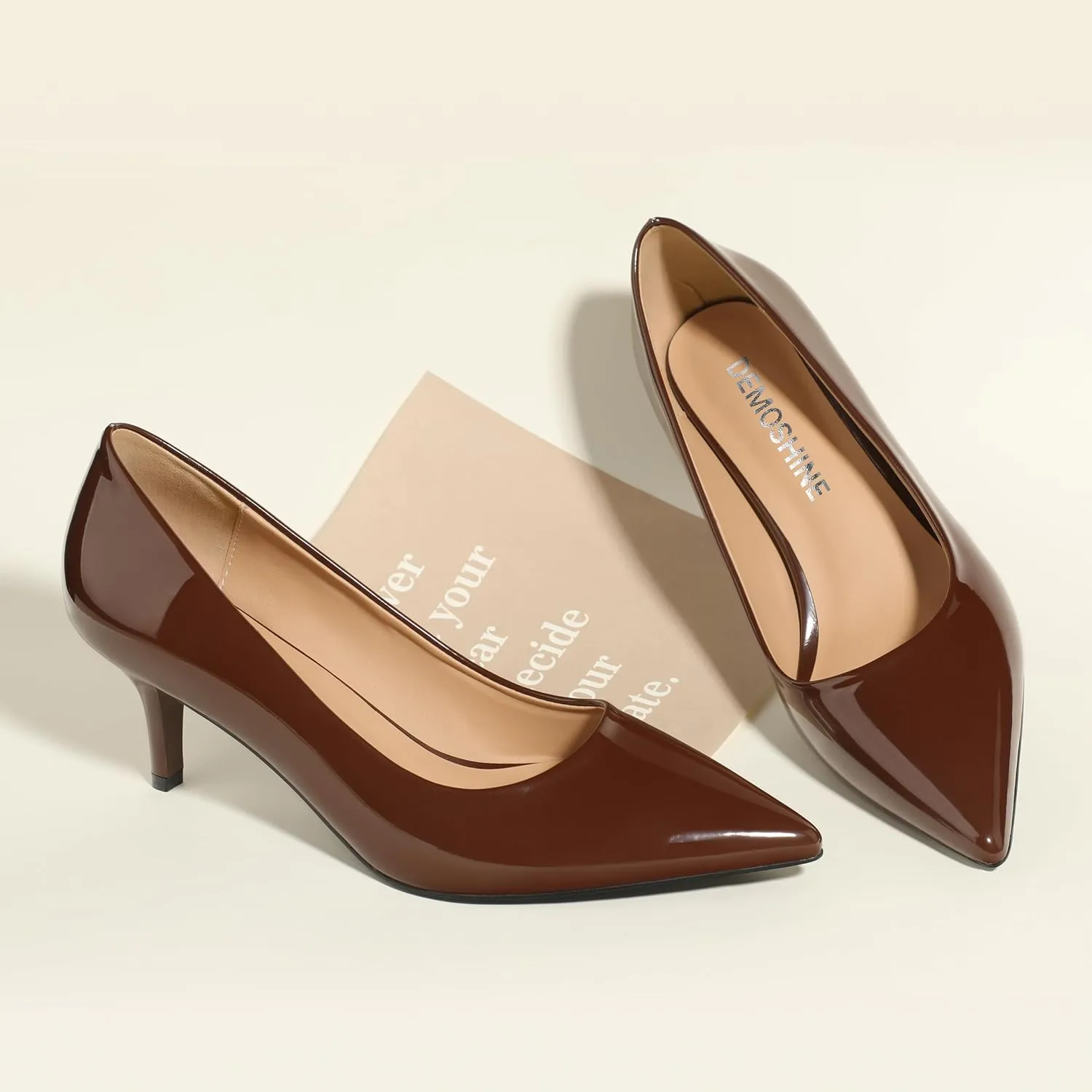 Women's Pumps Pointed Closed Toe Low Heels Comfortable Dress Shoes for Work Business Office Wedding Casual 2.3 Inch