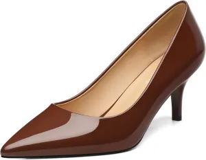 Women's Pumps Pointed Closed Toe Low Heels Comfortable Dress Shoes for Work Business Office Wedding Casual 2.3 Inch