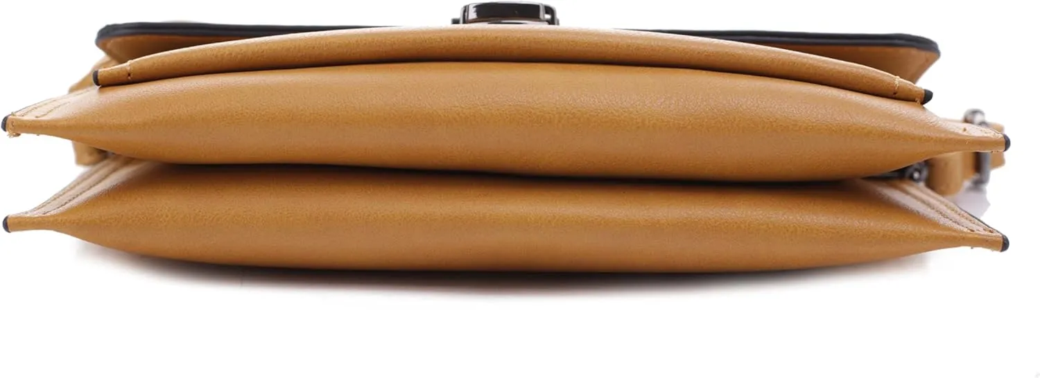 Women's Pushlock Shoulder Crossbody Clutch Purse Bag Wristlet