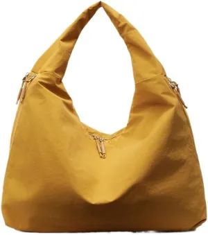 Women's Slouchy Crescent Hobo Bag Small Nylon Draped Tote Shoulder Dumpling Moon Bag Work Travel Handbags