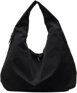 Women's Slouchy Crescent Hobo Bag Small Nylon Draped Tote Shoulder Dumpling Moon Bag Work Travel Handbags