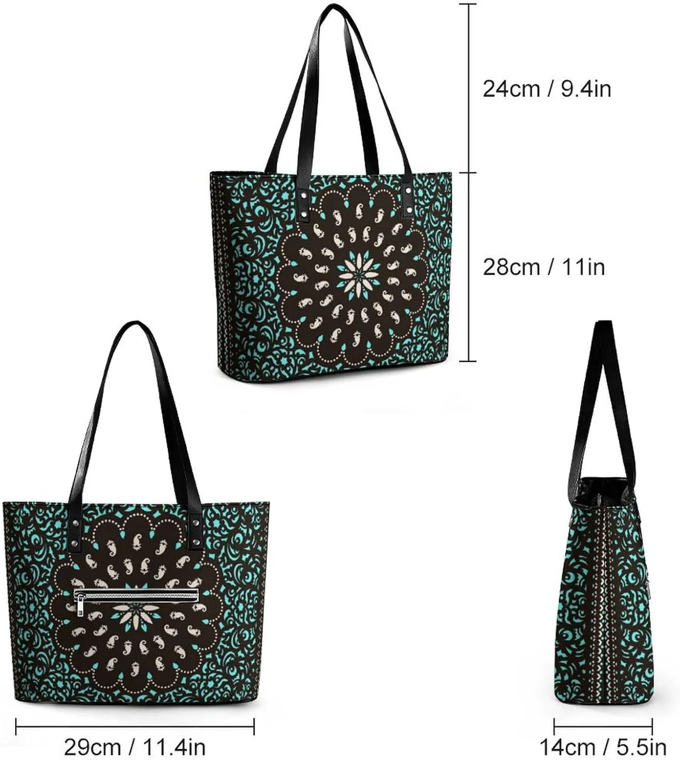Women's Soft Leather Handbag Tote Purses Shoulder Bucket Bag