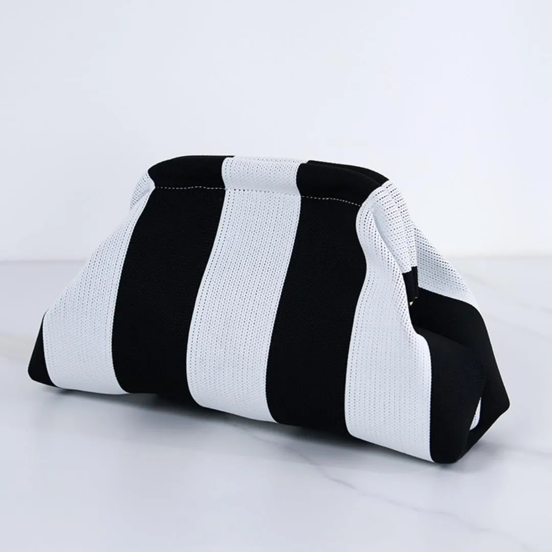 Women's Summer Beach Clutch Purses Colorblock Woven Crochet Handbags Dumpling Clutch Small Purse Casual Womens Clutch
