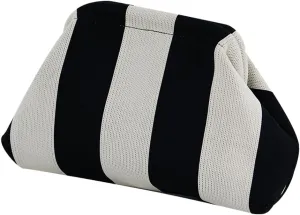 Women's Summer Beach Clutch Purses Colorblock Woven Crochet Handbags Dumpling Clutch Small Purse Casual Womens Clutch