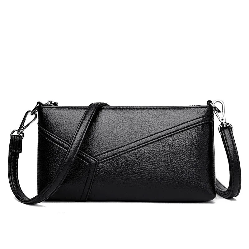 Women's Summer Fashion Mom Simple Texture Soft Handbags