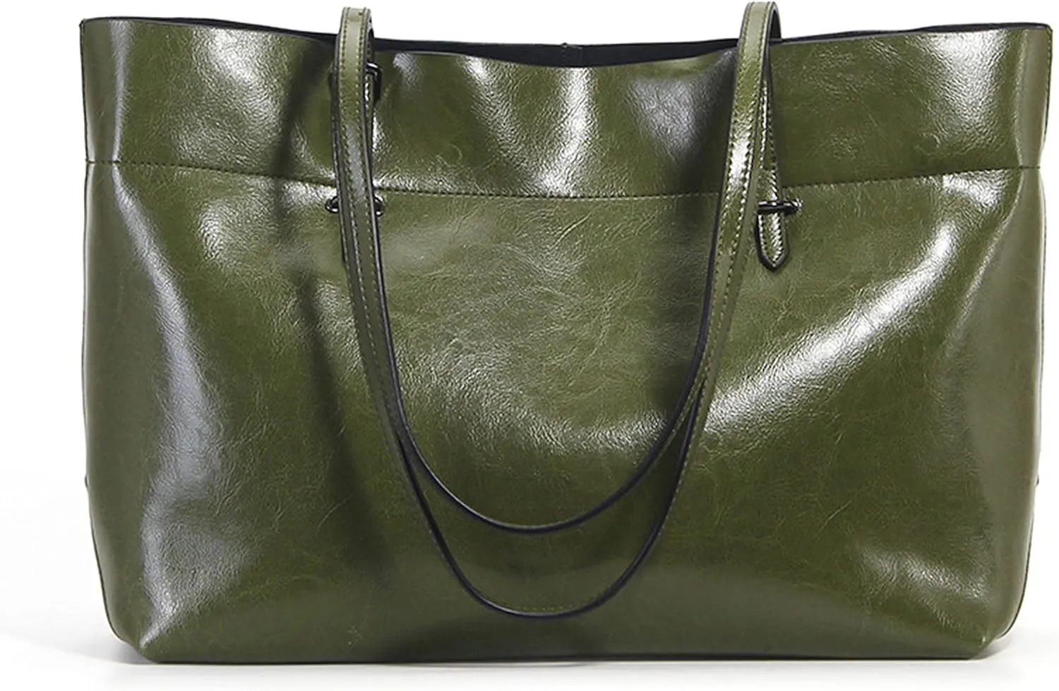 Women's Top-handle bag Oil wax cowhide large capacity Female Shoulder bag Casual Ladies Handbags