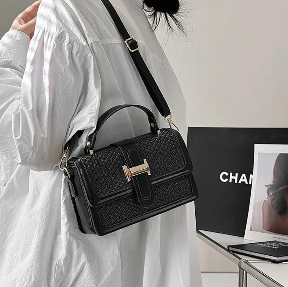 Women’s Trendy Straw Shoulder Bag Straw Crossbody Bags For Women Summer Clutch Purse Straw Beach Purses Vacation 2025