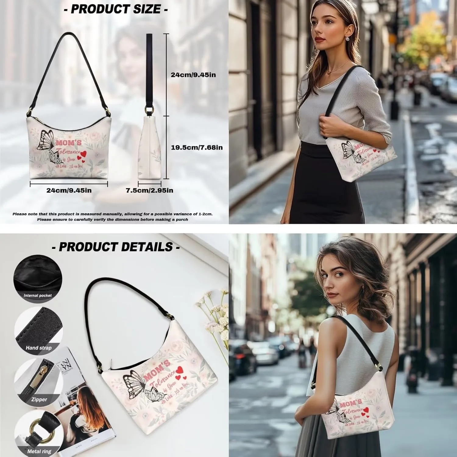 Womens Underarm Purse Top-Handle Shoulder Bag with Wallet Pu Leather Hobo Bag Purse Clutch Handbags
