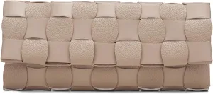 Woven Evening Clutch Purses for Women, PU Crossbody Shoulder Purse Handbag for Evening, Formal Events, Wedding, Party