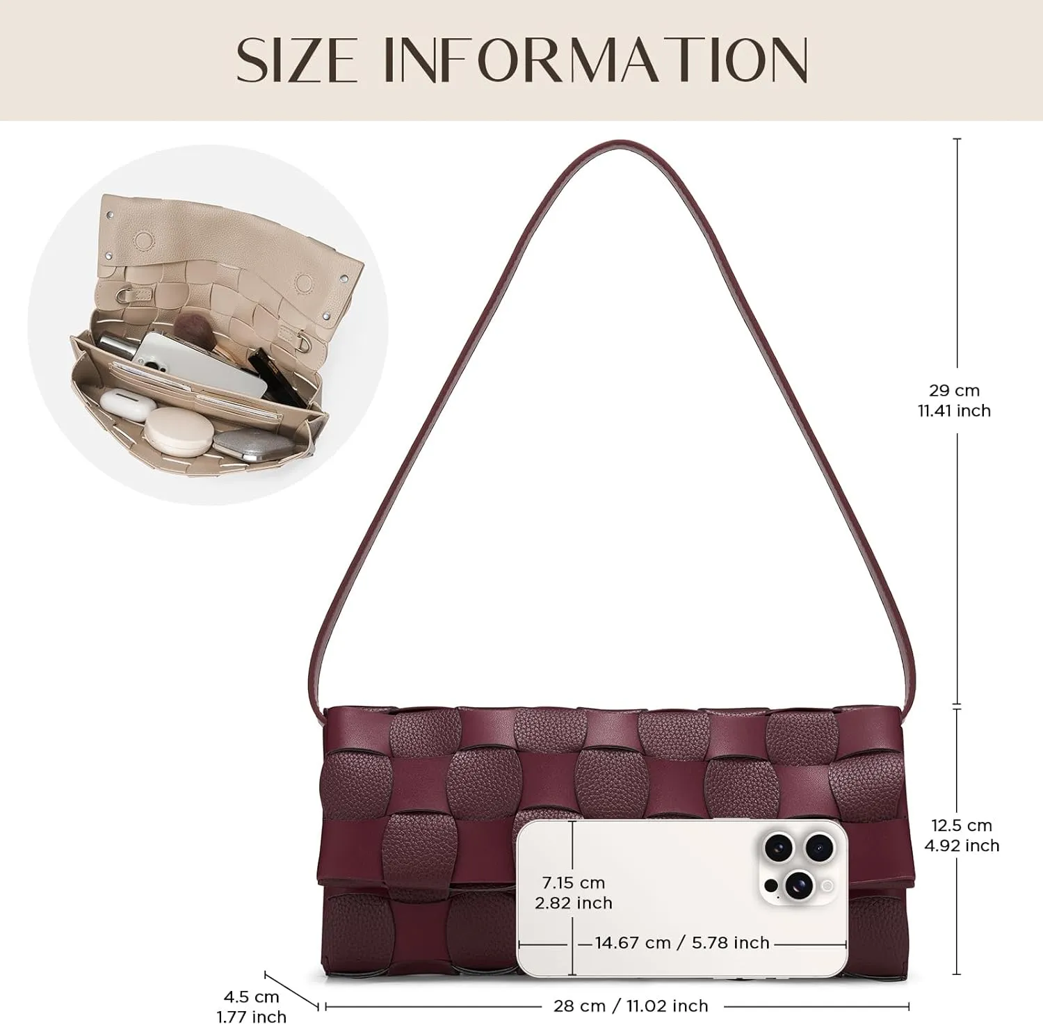 Woven Evening Clutch Purses for Women, PU Crossbody Shoulder Purse Handbag for Evening, Formal Events, Wedding, Party