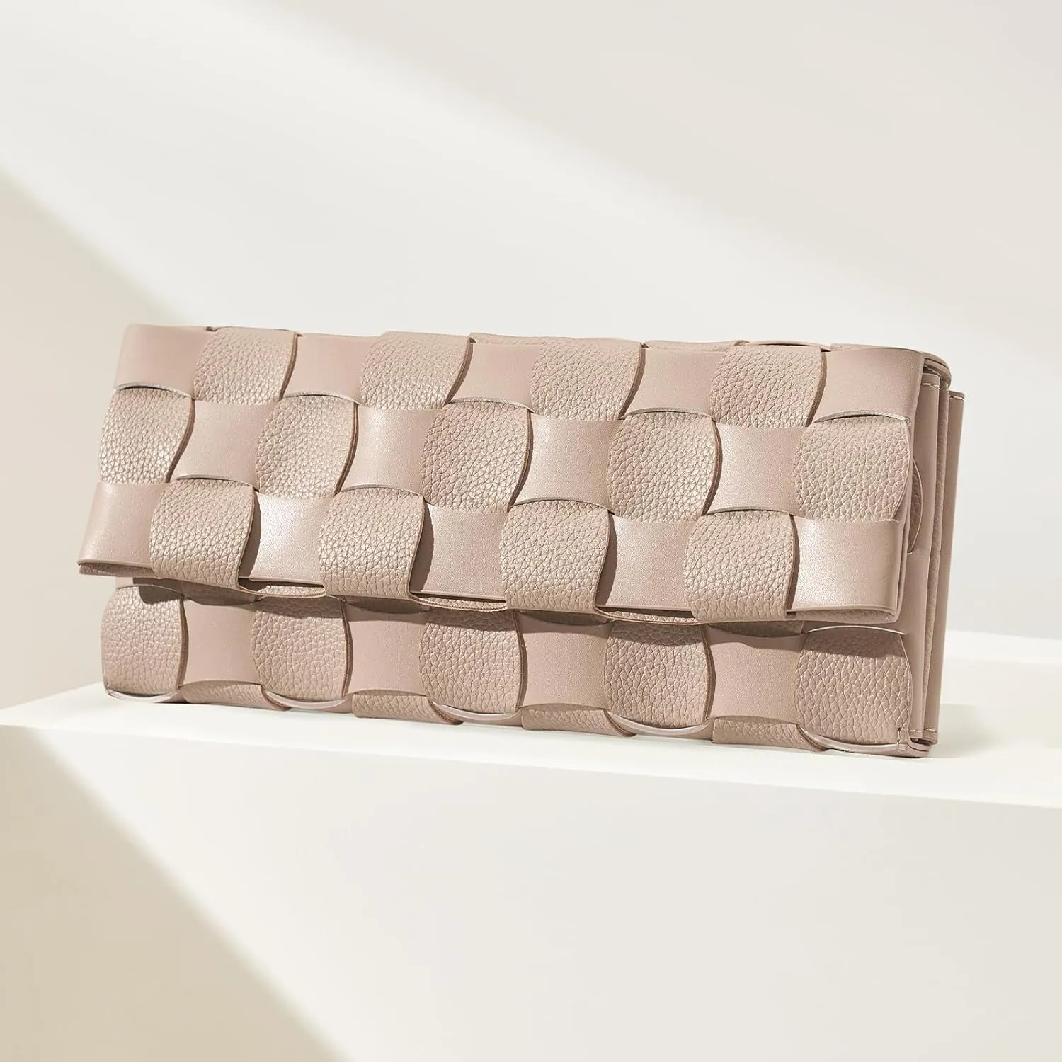 Woven Evening Clutch Purses for Women, PU Crossbody Shoulder Purse Handbag for Evening, Formal Events, Wedding, Party