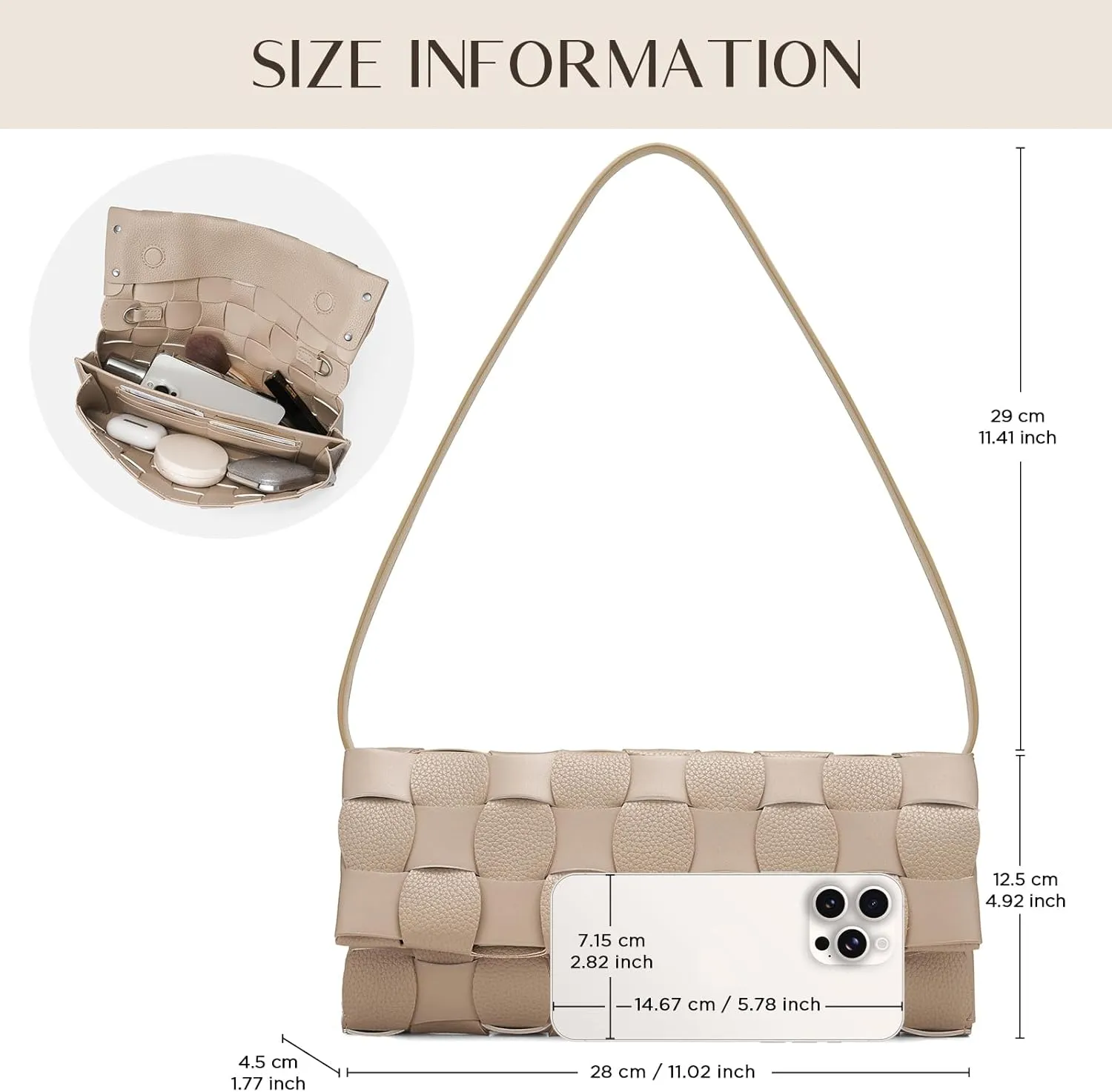 Woven Evening Clutch Purses for Women, PU Crossbody Shoulder Purse Handbag for Evening, Formal Events, Wedding, Party