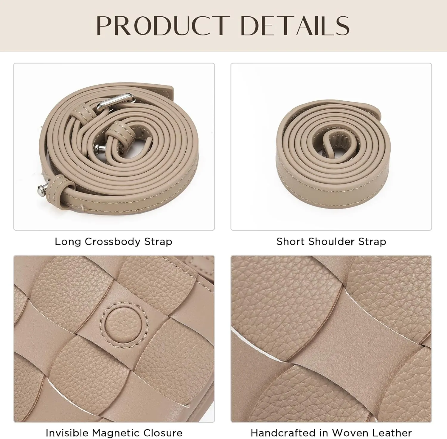 Woven Evening Clutch Purses for Women, PU Crossbody Shoulder Purse Handbag for Evening, Formal Events, Wedding, Party