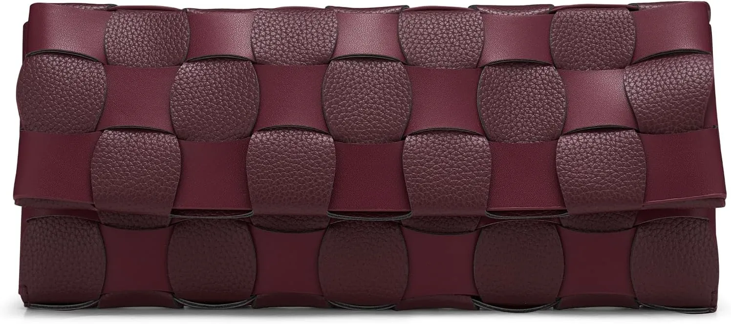 Woven Evening Clutch Purses for Women, PU Crossbody Shoulder Purse Handbag for Evening, Formal Events, Wedding, Party