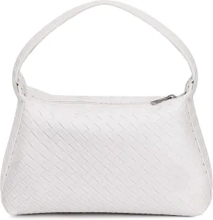 Woven Purse for Women,Small Woven Texture Hobo Dumpling Bag,Trendys Vegan Leather Handbag,Holiday Shoulder Bag Gift