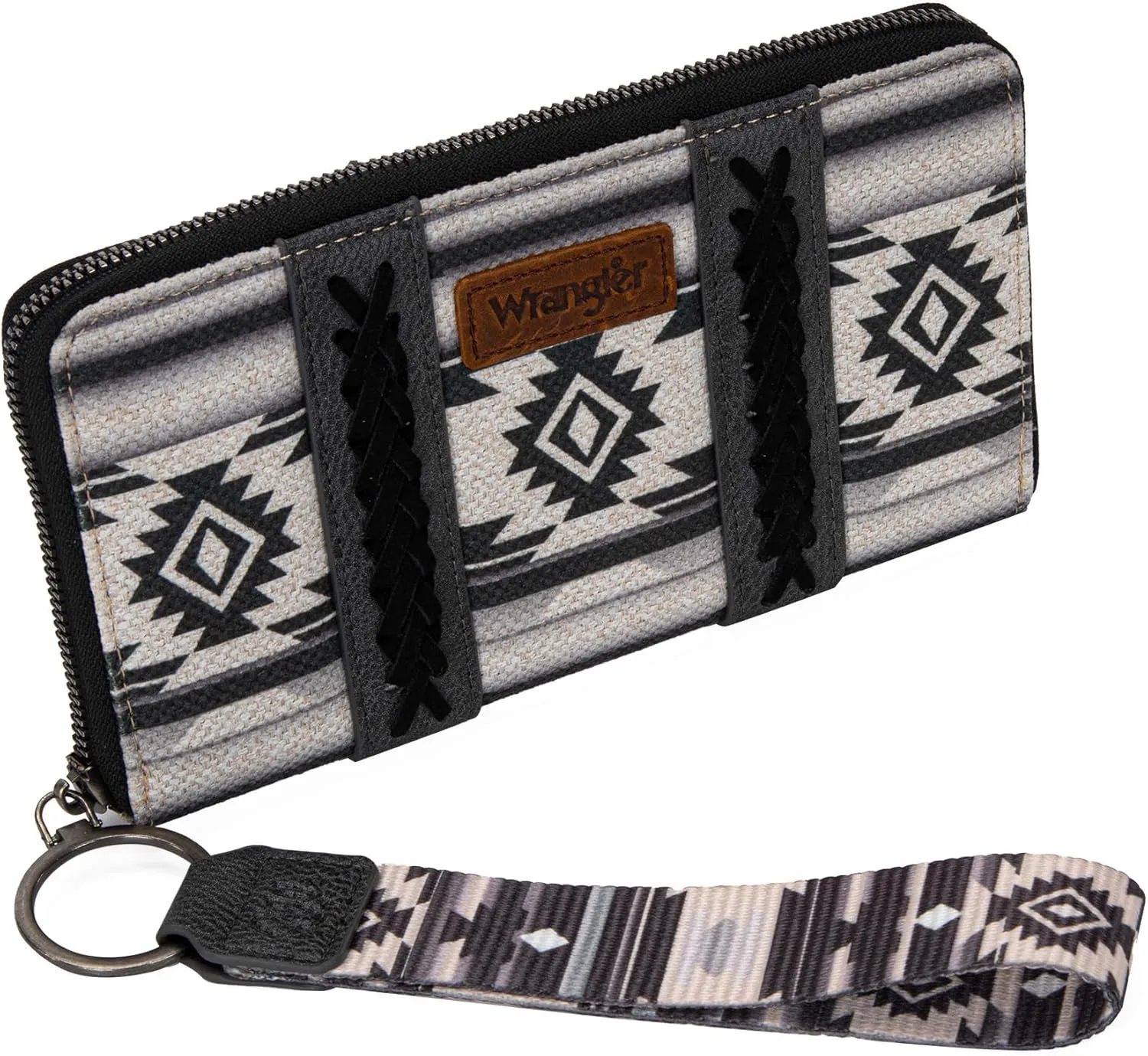 Wrangler Wallet Purse for Women Western Aztec Clutch Wristlet Wallet with Credit Card Holder