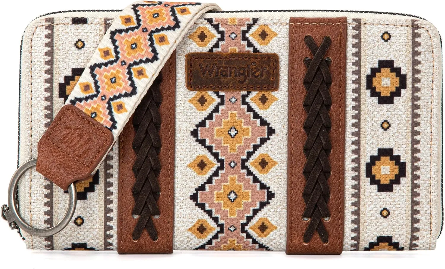 Wrangler Wallet Purse for Women Western Aztec Clutch Wristlet Wallet with Credit Card Holder