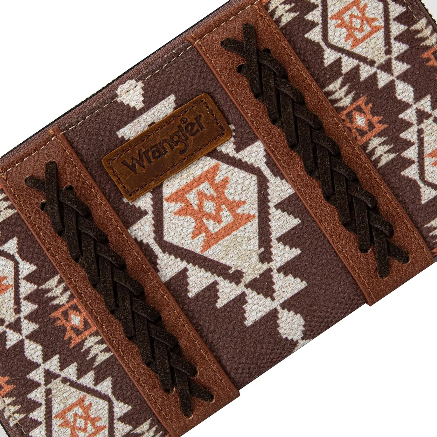 Wrangler Wallet Purse for Women Western Aztec Clutch Wristlet Wallet with Credit Card Holder