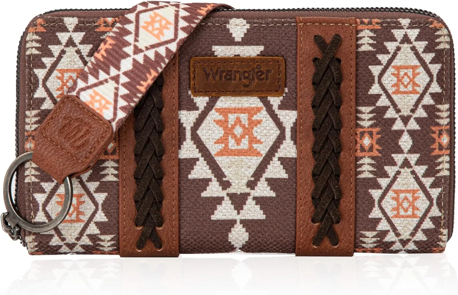 Wrangler Wallet Purse for Women Western Aztec Clutch Wristlet Wallet with Credit Card Holder