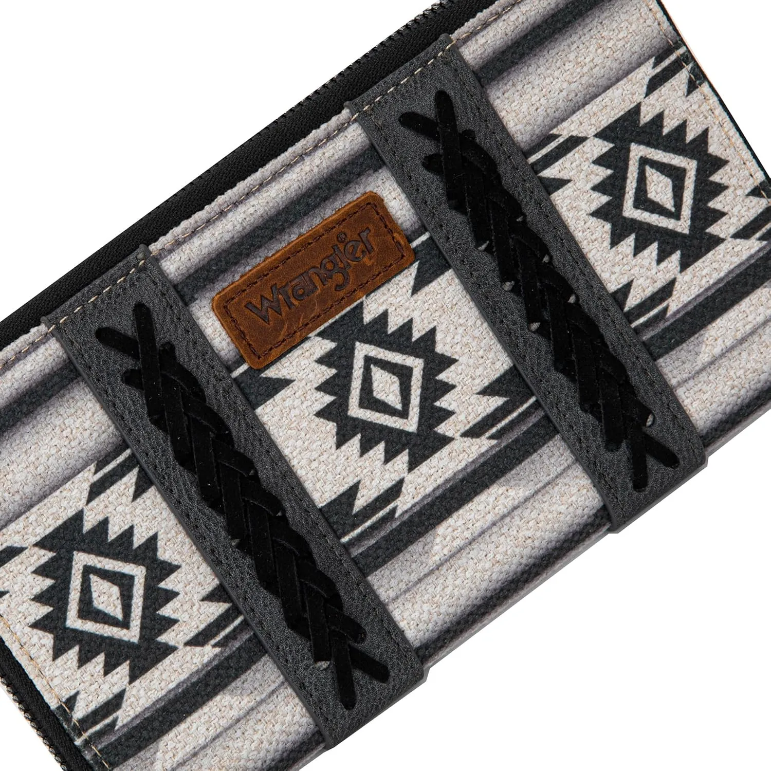 Wrangler Wallet Purse for Women Western Aztec Clutch Wristlet Wallet with Credit Card Holder