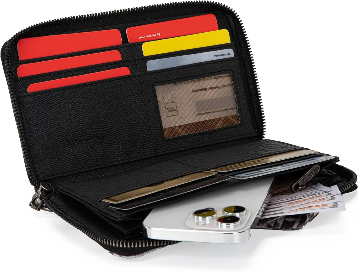 Wrangler Wallet Purse for Women Western Aztec Clutch Wristlet Wallet with Credit Card Holder