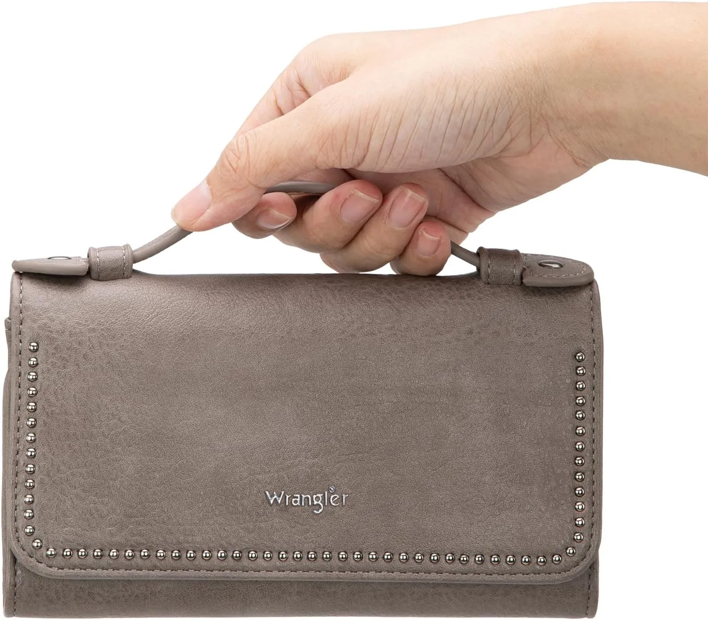 Wrangler Womens Clutch Wallets Compact Tifold Ladies Wallets 2024 Rfid Blocking with Top-handle and Coin Purse Gifts for Women