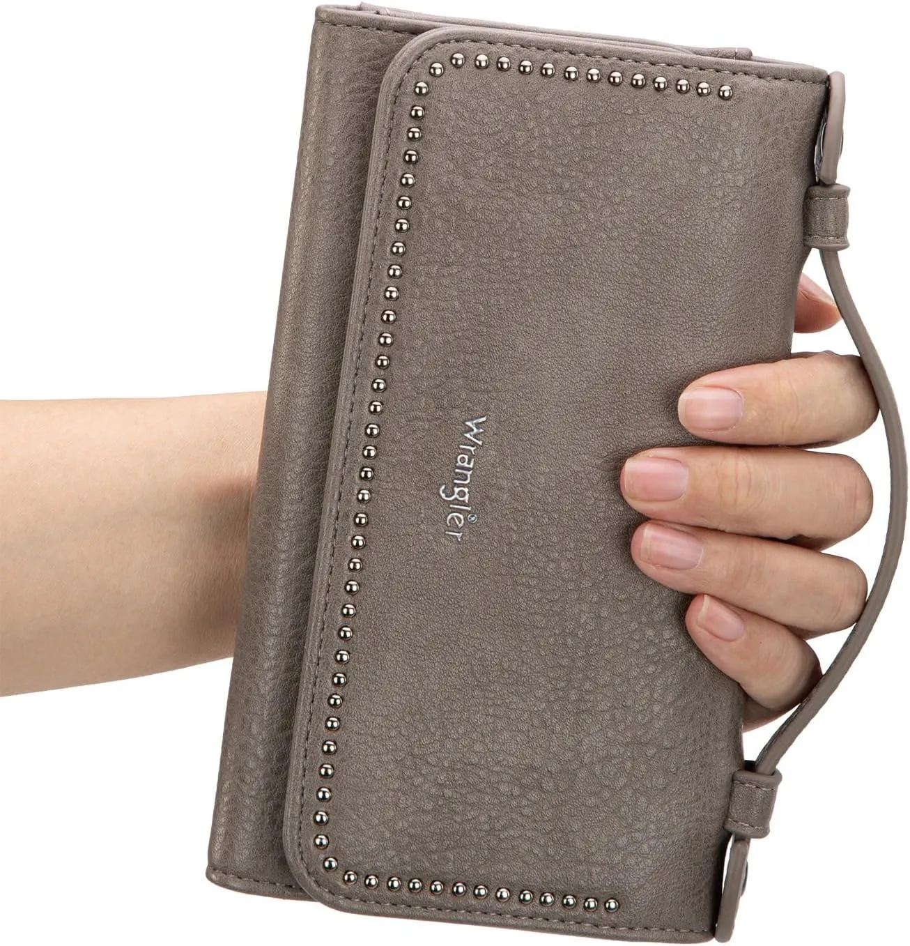 Wrangler Womens Clutch Wallets Compact Tifold Ladies Wallets 2024 Rfid Blocking with Top-handle and Coin Purse Gifts for Women