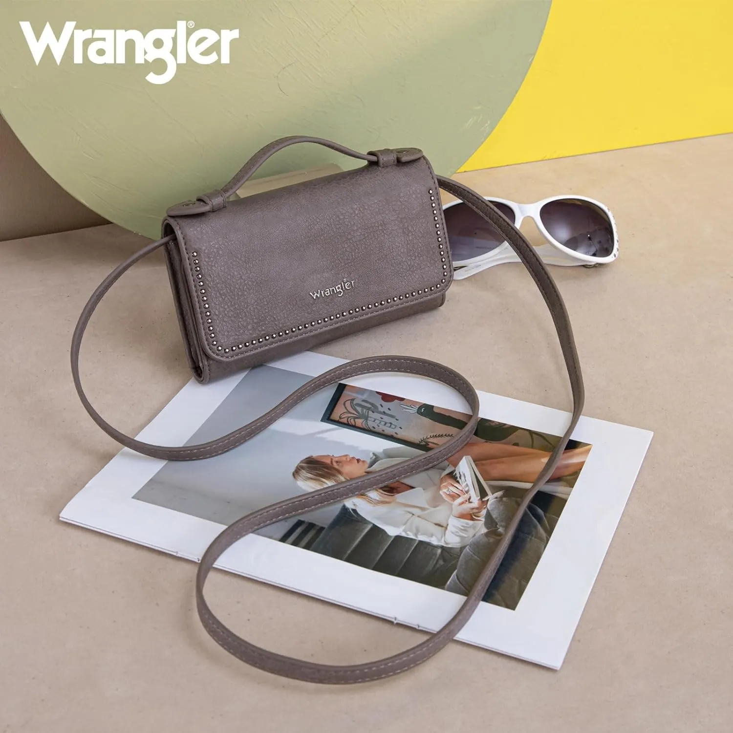 Wrangler Womens Clutch Wallets Compact Tifold Ladies Wallets 2024 Rfid Blocking with Top-handle and Coin Purse Gifts for Women
