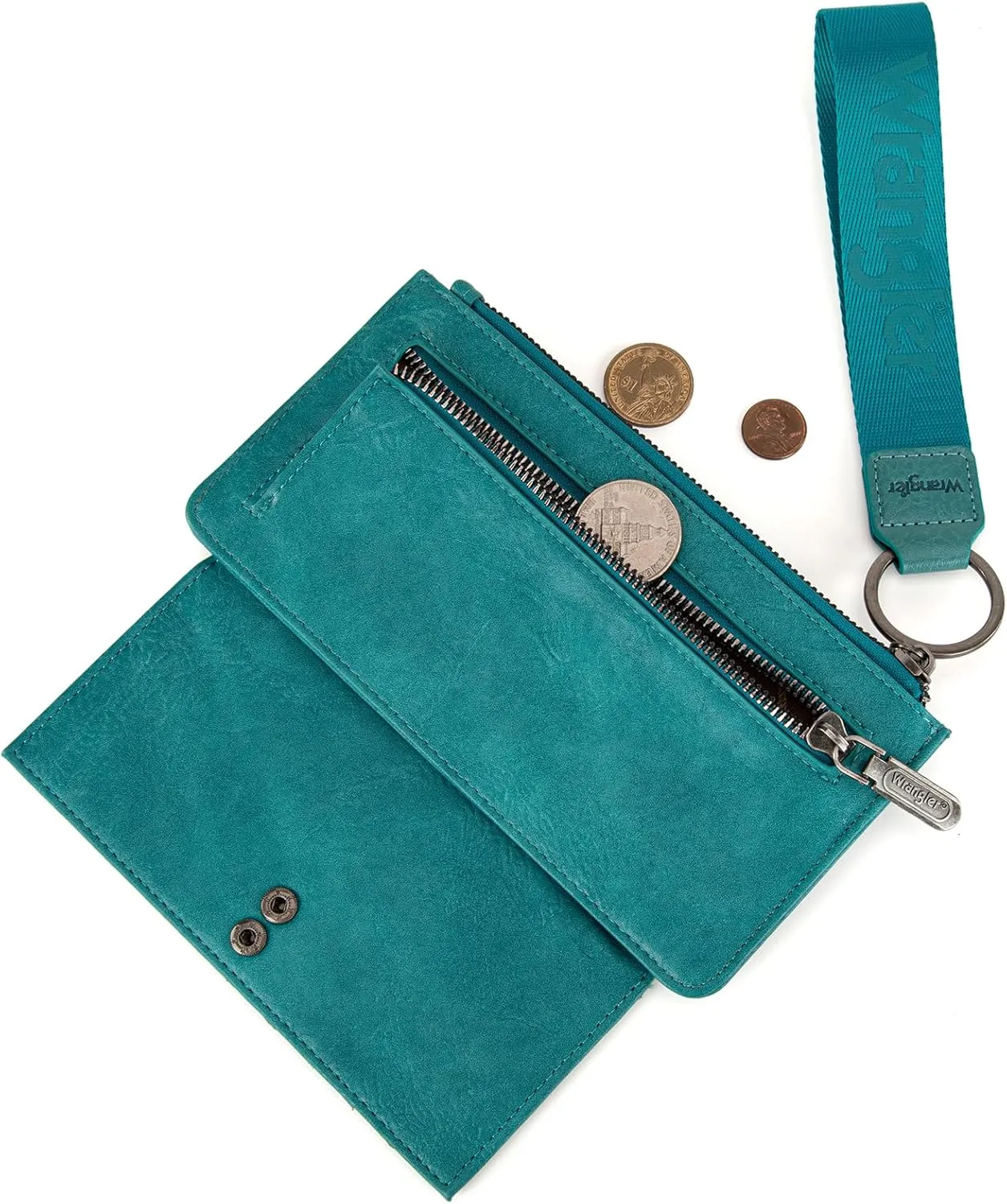 X Wrangler Wallet for Women Ladies Female Card Cases & Money Organizers Wristlet with Wallet Large Clutch with Coin Purse Smooth Zipper and Rfid Lining