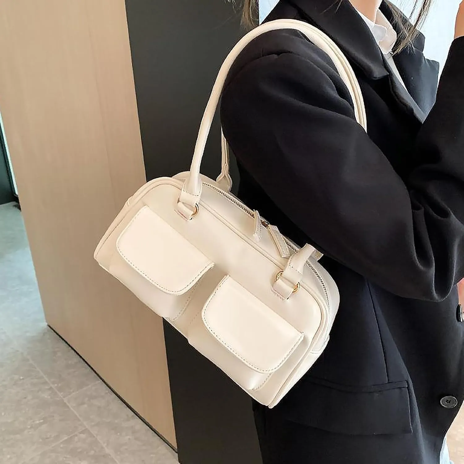 Y2K Shoulder Bag for Women Black Small Purse Brown Purse Trendy Purse Retro Women's Shoulder Handbags Purses